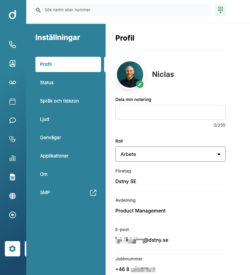 Profilinställningar